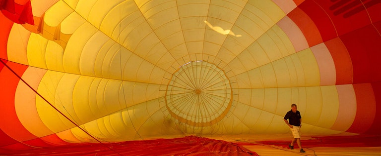 hot air balloon open