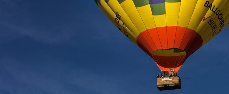 hot air balloon in the air