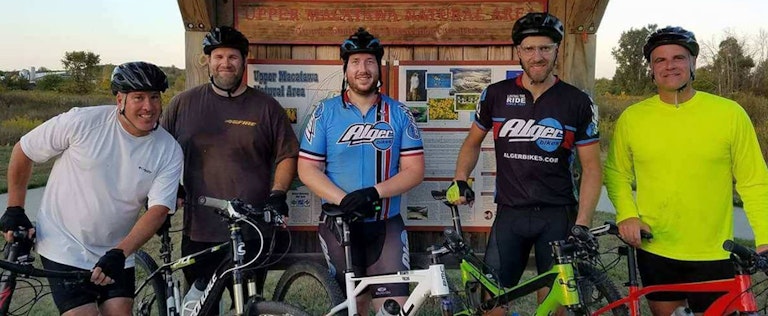 team bonding bike ride with Valley Truck Parts employees